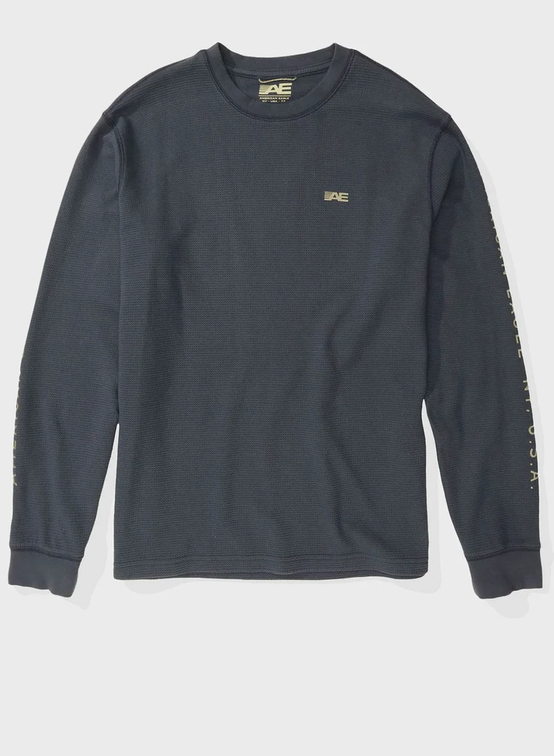 American Eagle Logo Crew Neck Sweatshirt