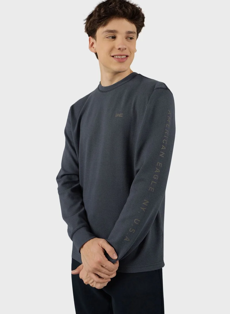 American Eagle Logo Crew Neck Sweatshirt
