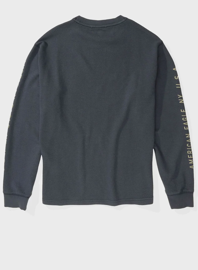 American Eagle Logo Crew Neck Sweatshirt