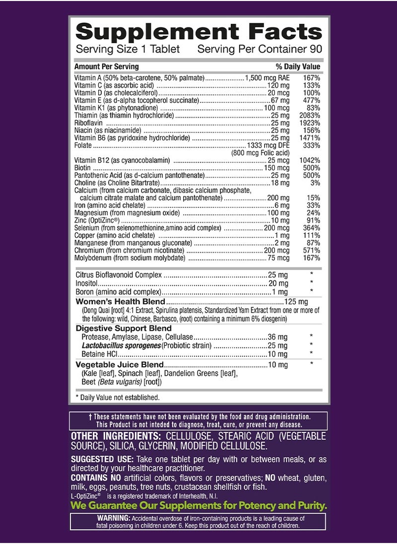 iRemedies iWoman Once Daily Multivitamins – 90 Vegetarian Tablets gluten free  - Image 3
