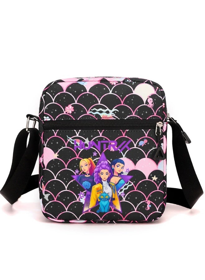general K-pop Demon Girl Group Print Shoulder Bag for Women Crossbody Bag Schoolbag for Students Campus Bag
