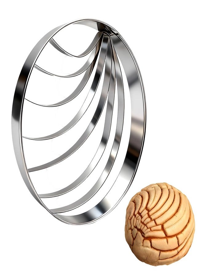 Creztail Stainless Steel Concha Pattern Press – Mexican Pastry Baking Tool for Sweet Bread, Cookies, and Creative Pastries - Image 1