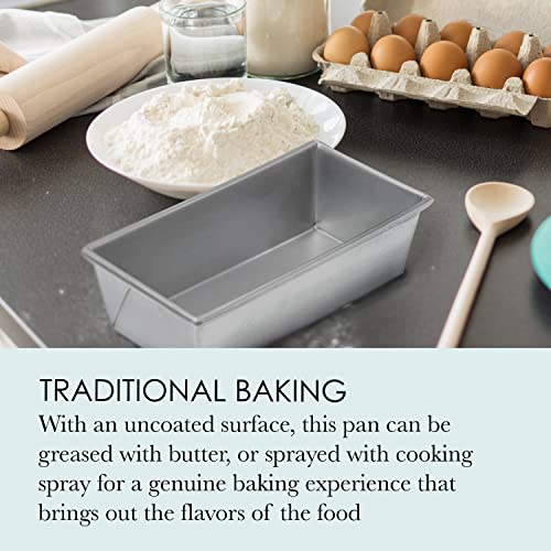 Chicago Metallic Commercial II 1-Pound Loaf Pan, Heavy-Weight Aluminized Steel, Professional Bread Baking Pan with Wire Reinforcement - Image 5