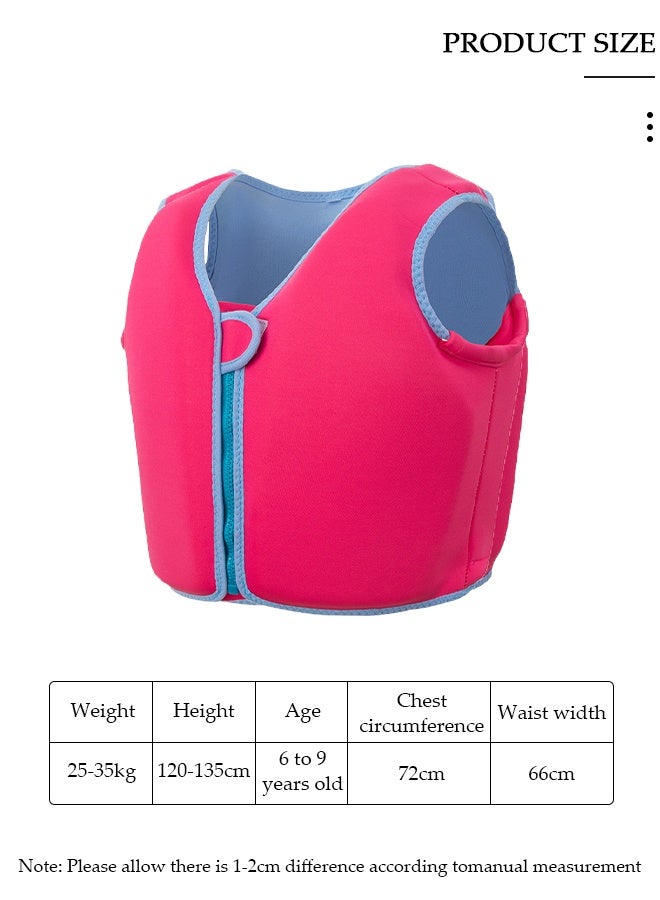 DUNISO Kids Swim Vest, Neoprene Floatation Jacket for Toddlers, Adjustable Buoyancy Life Jacket for 50-70 lbs Children, Pink XL - Image 2