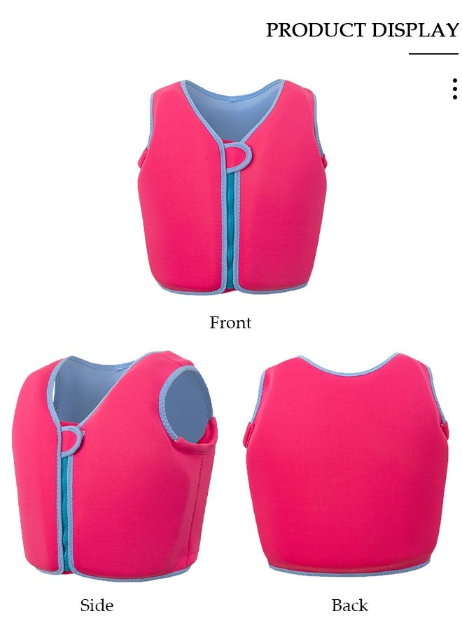 DUNISO Kids Swim Vest, Neoprene Floatation Jacket for Toddlers, Adjustable Buoyancy Life Jacket for 50-70 lbs Children, Pink XL - Image 3