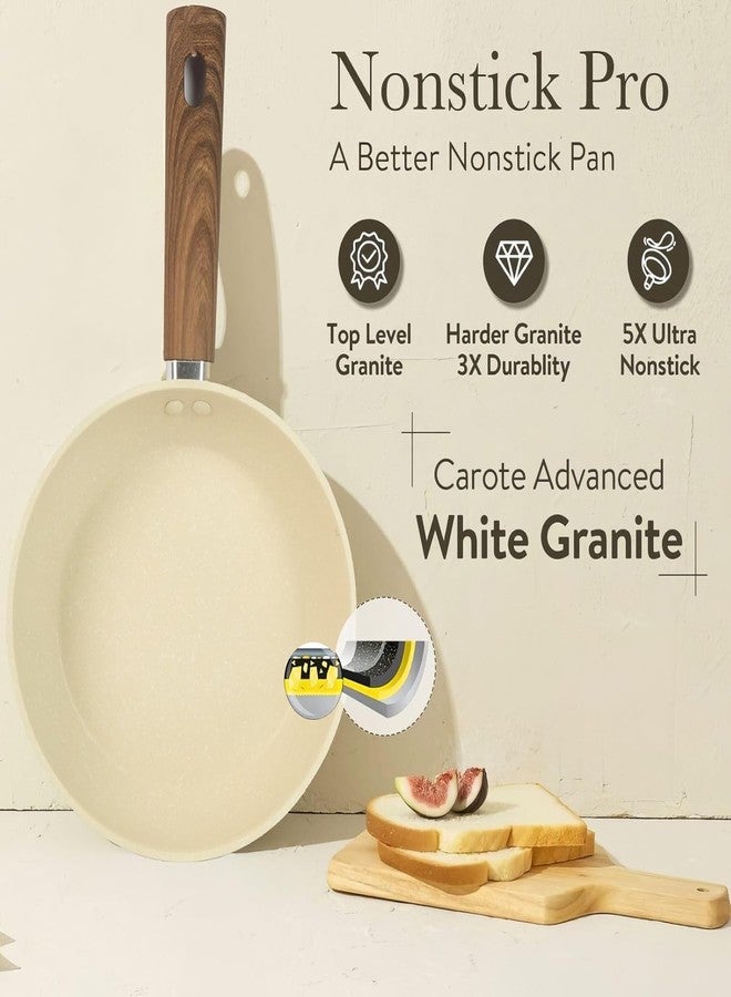 ZINLEY Non Stick Egg Frying pan with Blocks Aluminium Fry pan for Cooking with Wooden Handle Egg Omelette pan Round with Detachable Handle (26 CM) - Image 4
