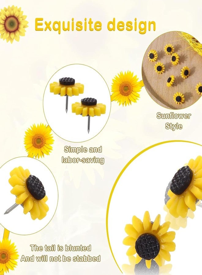 NUDFSY 20Pcs Drawing Pins, Notice Board Pins, Yellow Metal, One Size - Image 5