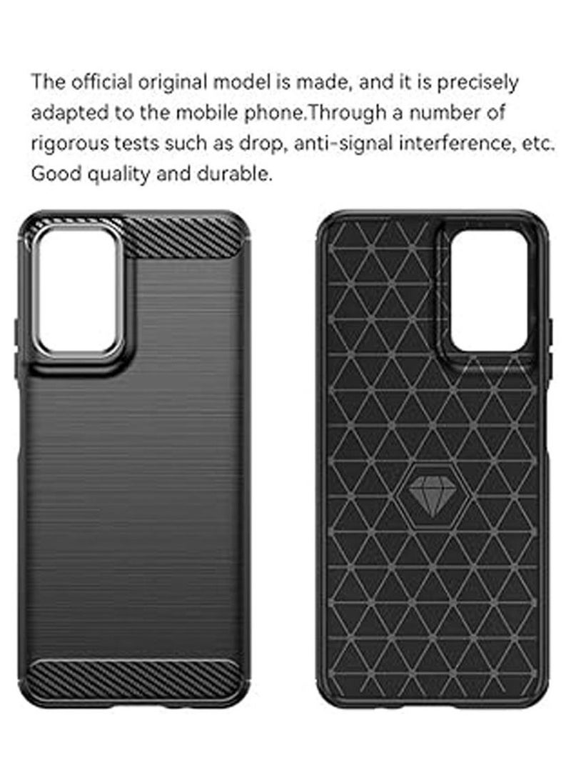 Brushed Carbon Fiber Shockproof Case For Motorola Moto G35 - Black - Image 3