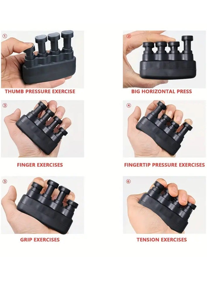 Goolsky 1 قطعة مدرب أصابع، مقوي أصابع، مدرب قوة القبضة، مدرب قوة أصابع الجيتار، وجهاز تدريب، 2025 مدرب قوة القبضة الجديد، المادة: PP (بولي بروبيلين)، غير مشحون (أسود) - Image 5