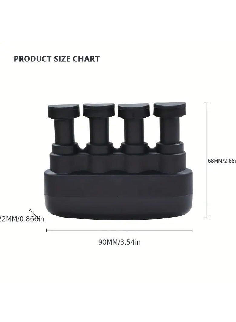 Goolsky 1 قطعة مدرب أصابع، مقوي أصابع، مدرب قوة القبضة، مدرب قوة أصابع الجيتار، وجهاز تدريب، 2025 مدرب قوة القبضة الجديد، المادة: PP (بولي بروبيلين)، غير مشحون (أسود) - Image 2