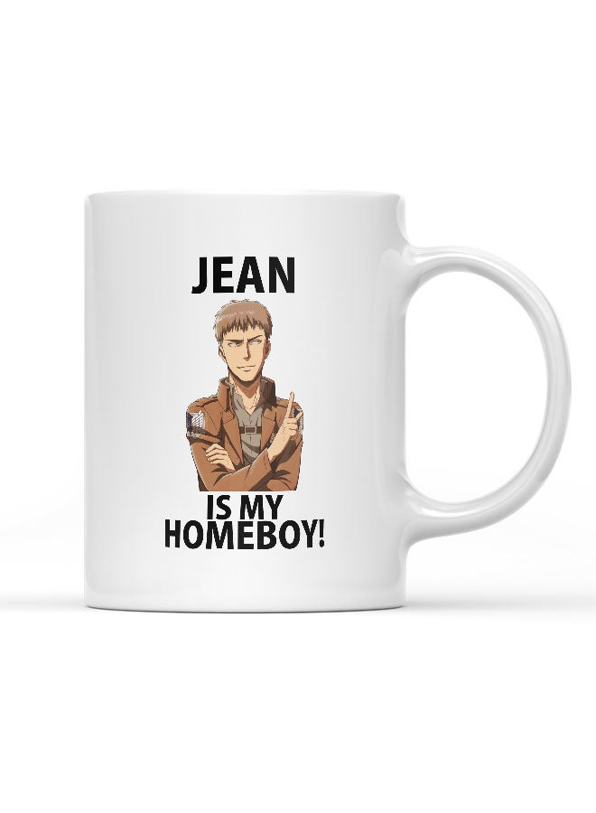 LIT Attack on Titan Mug Attack on Titan Mug for Coffee Funny Manga Style Fan Gift Mug Cosplay Funny Jean Jean Kirstein is Homeboy-Anime Fan Gift - Image 1