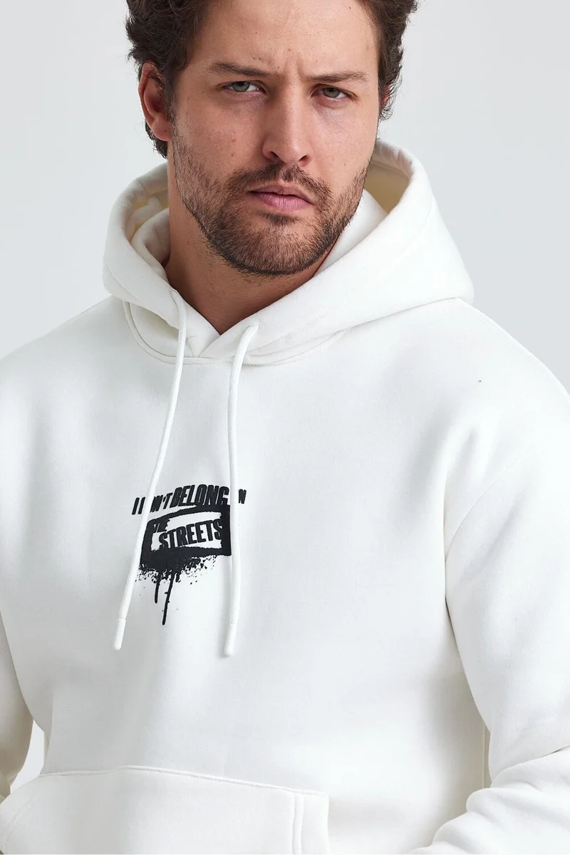 Cool Tarz Cool Style Men's Standard Fit Regular Cut Polar Fleece Inside 3 Thread Hooded Cotton Sweatshirt