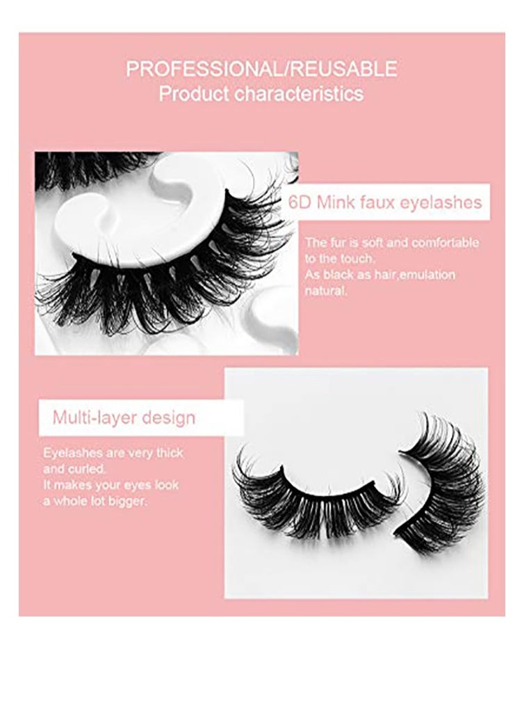 Excefore - 10pair Mink Eyelashes 15mm Lashes Fluffy Messy 3D False Eyelashes Dramatic Long Natural Lashes Makeup Mink Lashes - Image 1