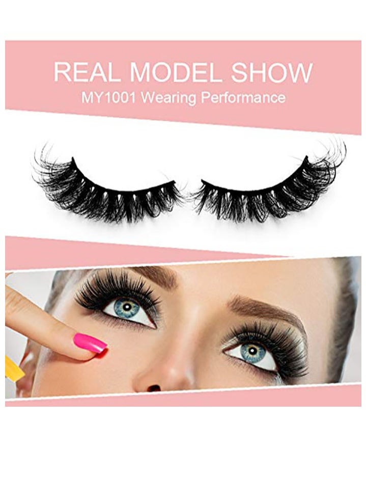 Excefore - 10pair Mink Eyelashes 15mm Lashes Fluffy Messy 3D False Eyelashes Dramatic Long Natural Lashes Makeup Mink Lashes - Image 1