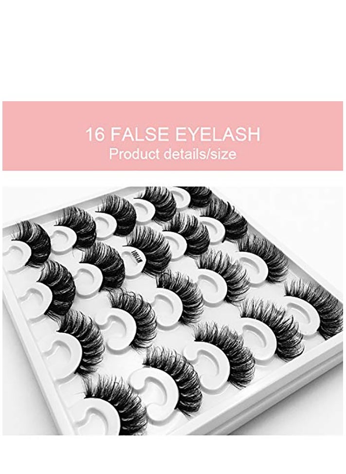 Excefore - 10pair Mink Eyelashes 15mm Lashes Fluffy Messy 3D False Eyelashes Dramatic Long Natural Lashes Makeup Mink Lashes - Image 1