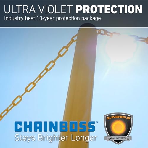US Weight (Made in USA) 2" x 100' Black Plastic Safety Chain ft. SunShield UV Resistant Technology - Image 3