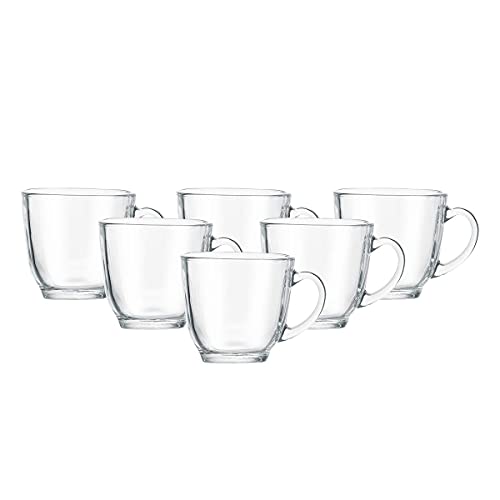 MARKQUES Teaware Glass Cup for Green Tea, Herbal Tea, Coffee (Transparent, Clear, 200 ml) 6 Pieces - Image 2