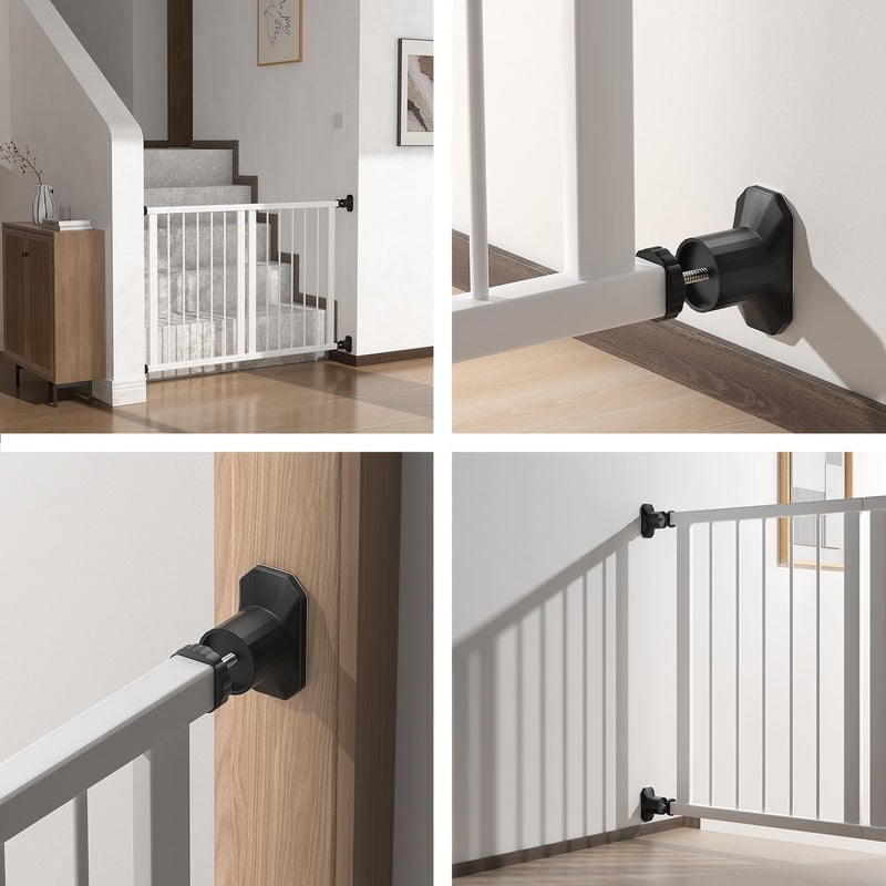 ICERO Baby Gate Extender Wall Protector 4 Pack Pressure Mounted Gates Extension Kit Extends 1135 inches Child Safety Gates and Protect Walls  Doorways from Pet  Dog GatesWork on StairsBlack - Image 5