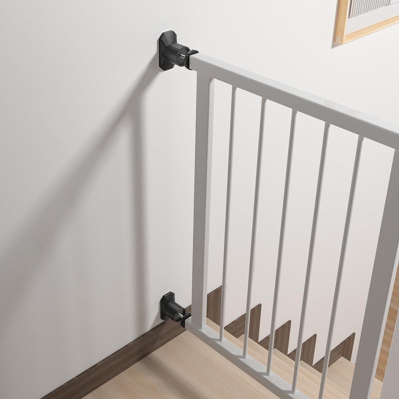 ICERO Baby Gate Extender Wall Protector 4 Pack Pressure Mounted Gates Extension Kit Extends 1135 inches Child Safety Gates and Protect Walls  Doorways from Pet  Dog GatesWork on StairsBlack - Image 4