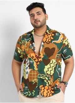 Instafab Plus Instafab Plus Artistic Romance Shirt  - Image 2
