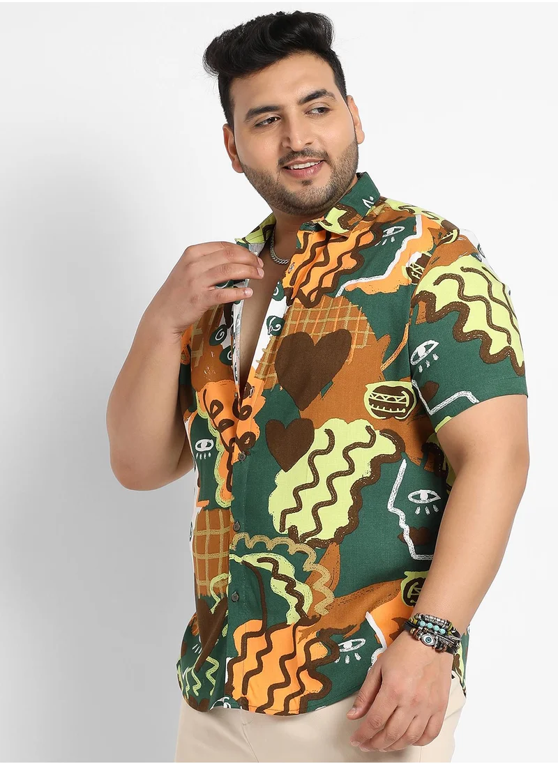 Instafab Plus Instafab Plus Artistic Romance Shirt
