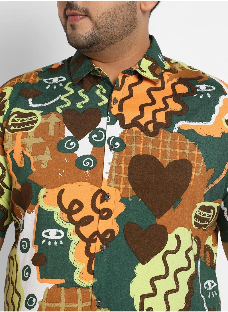 Instafab Plus Instafab Plus Artistic Romance Shirt