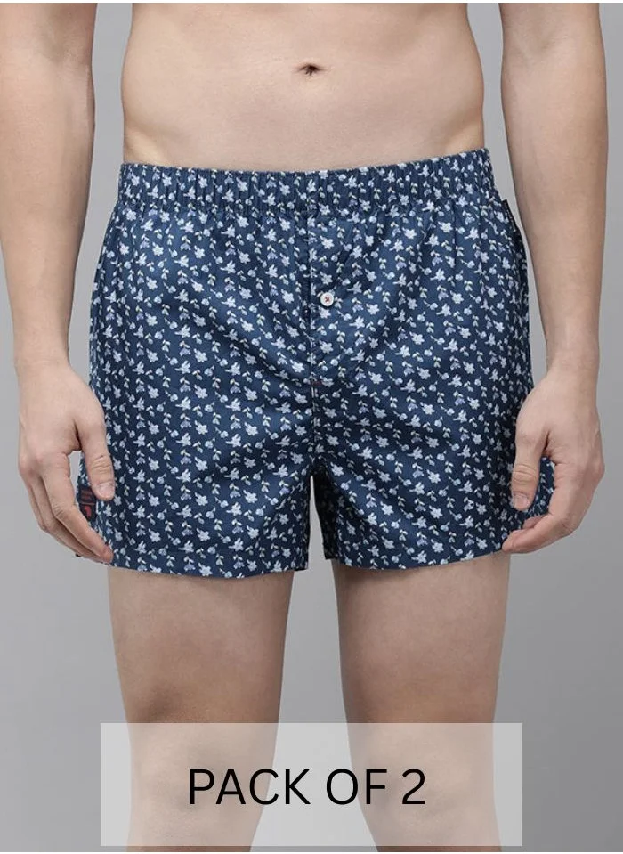 THE BEAR HOUSE Mens Cotton Boxers Multipack Soft Breathable Underwear for Men Loose Fit Comfortable Boxer Shorts for Daily Wear Size-S-XL (Cabal)