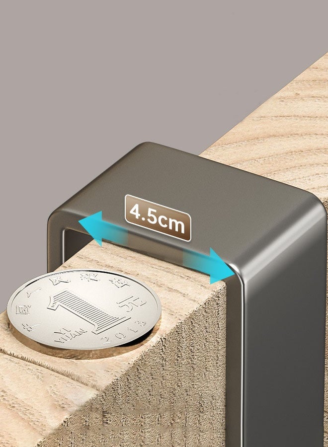 Hanayo Coat Hooks Over the Door Hooks with 5 Hanging Hooks Door Hook for Clothes Towels Hats and Bags Bedroom Storage Hanger Hooks Excellent Load-bearing Capacity Hanger(Grey) - Image 3