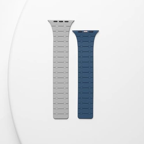 DailyObjects Mag Grip Loop Watch Strap Compatible with Apple Watch Series 9/8/7 (45mm) | Series SE2/6/SE/5/4 (44mm) | Series10 46mm | Ultra/Ultra 2 Grey -Watch Not Included - Image 5