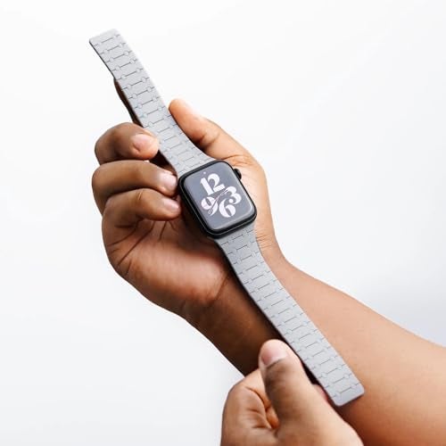 DailyObjects Mag Grip Loop Watch Strap Compatible with Apple Watch Series 9/8/7 (45mm) | Series SE2/6/SE/5/4 (44mm) | Series10 46mm | Ultra/Ultra 2 Grey -Watch Not Included - Image 3