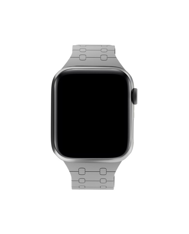 DailyObjects Mag Grip Loop Watch Strap Compatible with Apple Watch Series 9/8/7 (45mm) | Series SE2/6/SE/5/4 (44mm) | Series10 46mm | Ultra/Ultra 2 Grey -Watch Not Included - Image 4