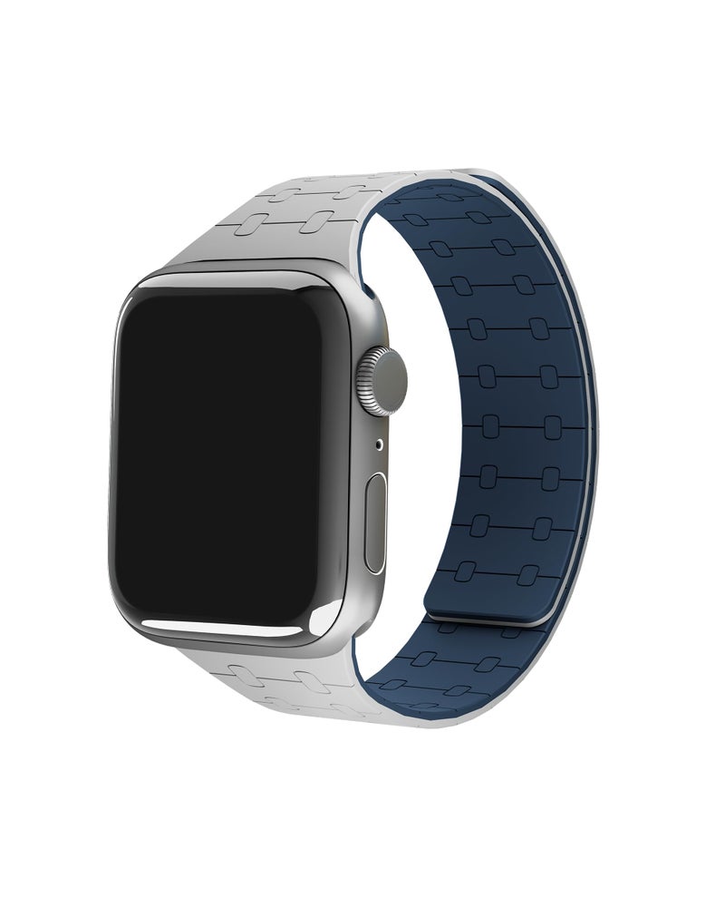 DailyObjects Mag Grip Loop Watch Strap Compatible with Apple Watch Series 9/8/7 (45mm) | Series SE2/6/SE/5/4 (44mm) | Series10 46mm | Ultra/Ultra 2 Grey -Watch Not Included - Image 1