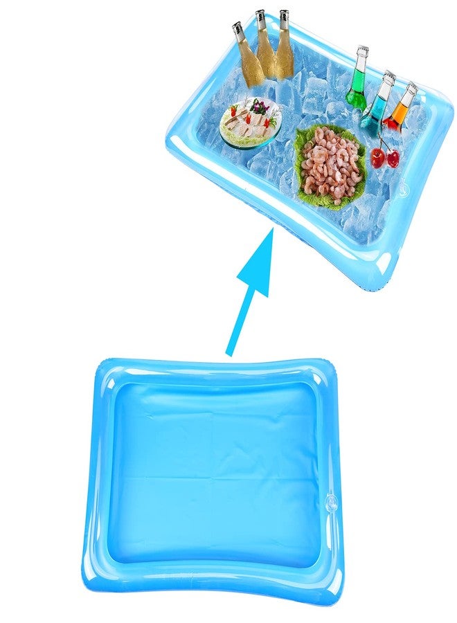 SUNREEK 6 Pack Inflatable Ice Serving Bar, Salad Ice Tray Food Drink Containers BBQ Picnic Ice Food Drinks Buffet Server Tray for Indoor Outdoor Party - Image 5