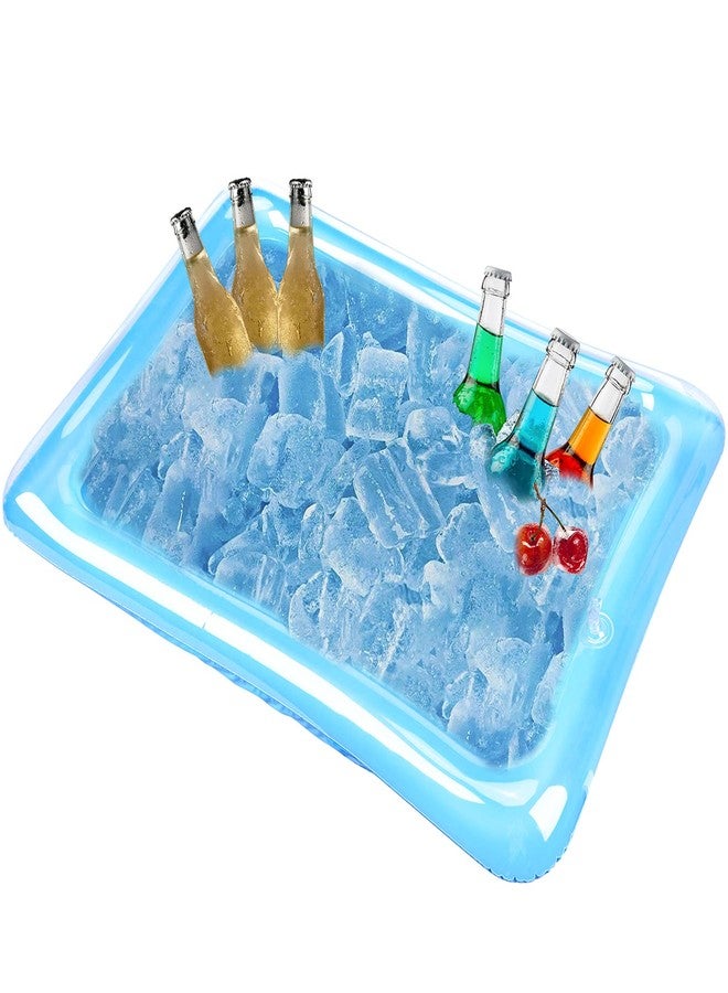 SUNREEK 6 Pack Inflatable Ice Serving Bar, Salad Ice Tray Food Drink Containers BBQ Picnic Ice Food Drinks Buffet Server Tray for Indoor Outdoor Party - Image 2