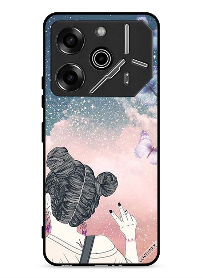 Covernex Tecno Pova 6 Pro 5G Protective Case Cover Making Victory Sign Art - Image 1
