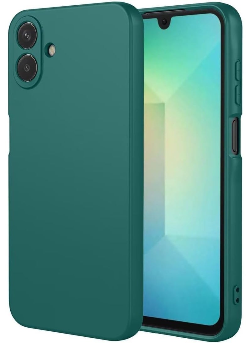 Muzz Liquid Silicone Back Cover Case for Samsung Galaxy A07 5G Soft Micro-Fibre Lining Inside Camera Protection Bump Shockproof Back Cover Case for Samsung A07 5G Green - Image 1