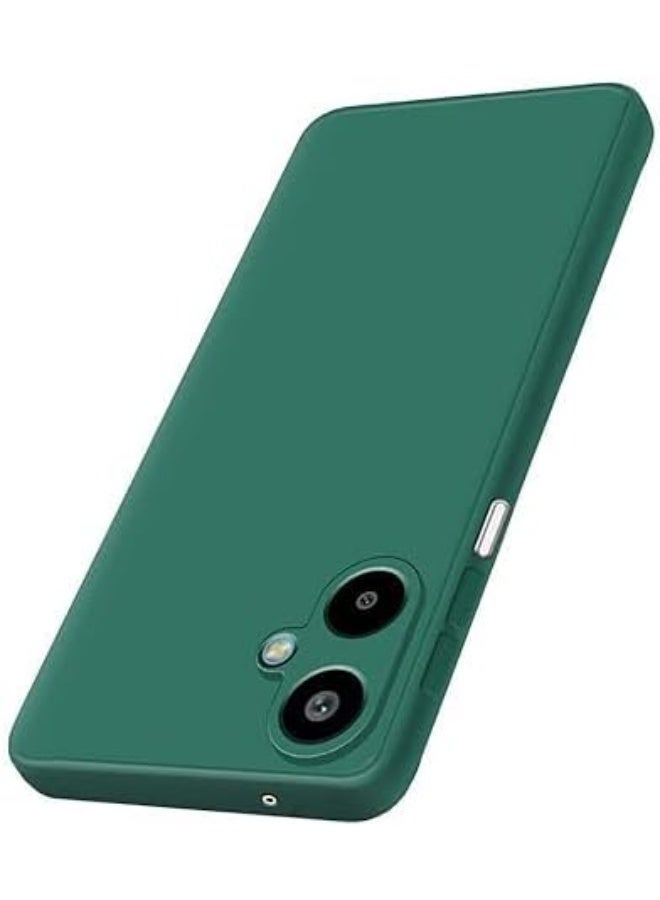 Muzz Liquid Silicone Back Cover Case for Samsung Galaxy A07 5G Soft Micro-Fibre Lining Inside Camera Protection Bump Shockproof Back Cover Case for Samsung A07 5G Green - Image 2