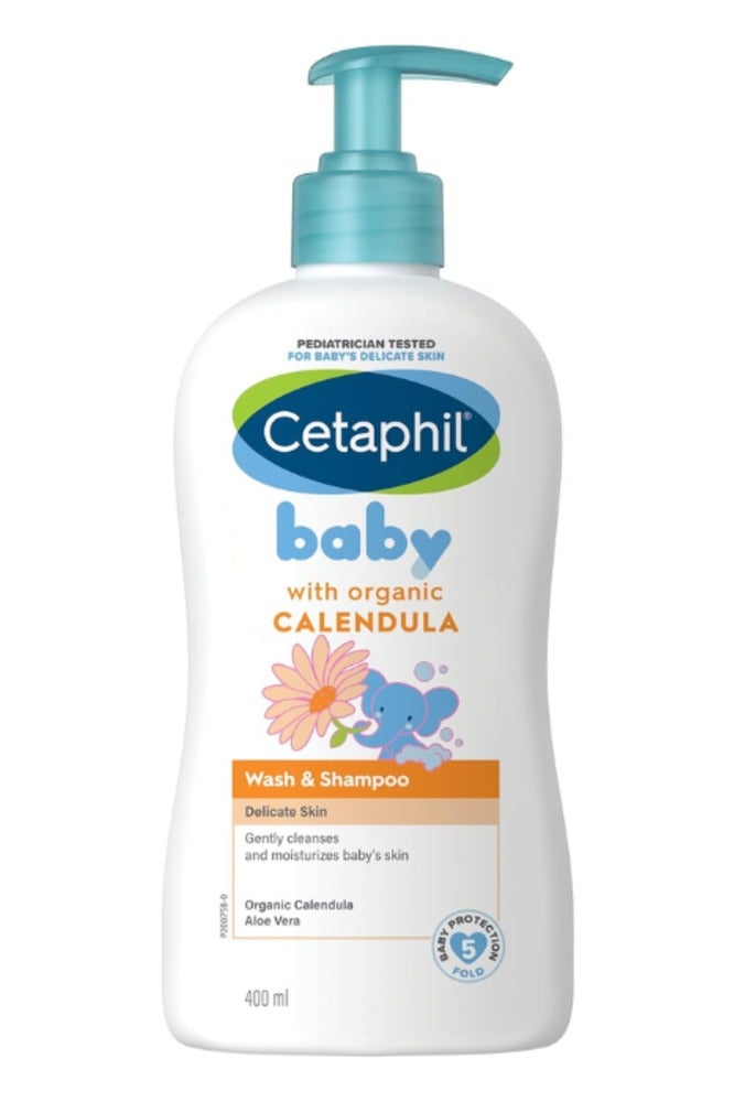 Cetaphil غسول وشامبو للأطفال مع كاليندولا العضوي، 400 مل