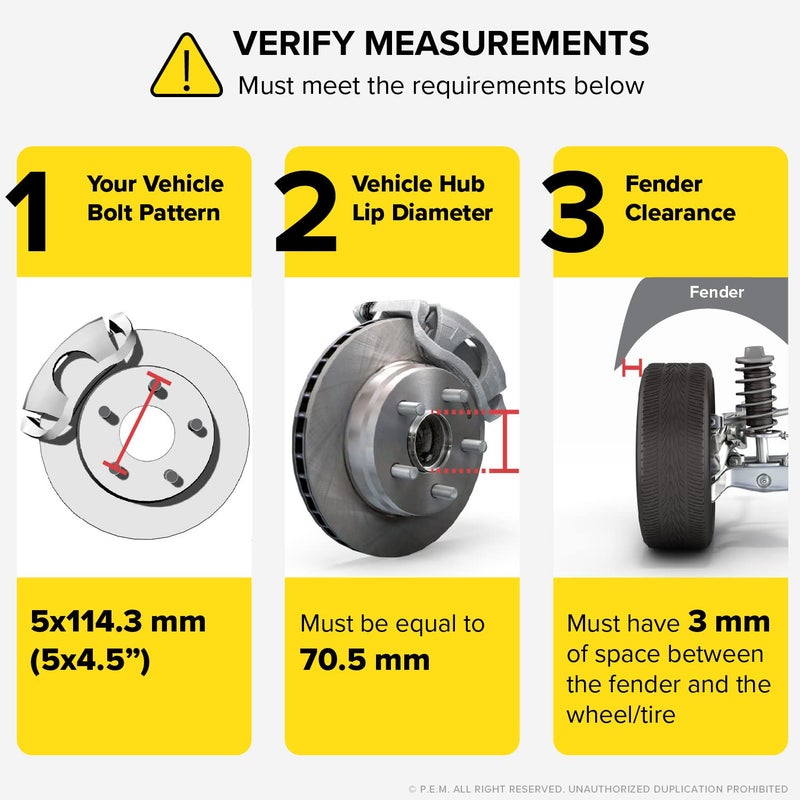 StanceMagic - 2pcs 3mm Hubcentric 5x4.5 Wheel Spacers (5x114.3, 70.5mm Bore) Compatible with Mustang Edge Crown Victoria Ranger Explorer Town Car Mountaineer B2500 B3000 B4000 Aviator Edge Mark 7 - Image 3