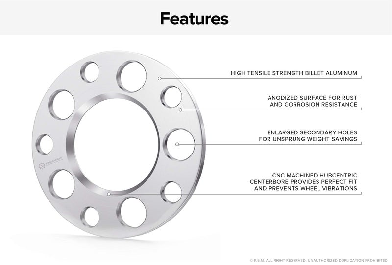 StanceMagic - 2pcs 3mm Hubcentric 5x4.5 Wheel Spacers (5x114.3, 70.5mm Bore) Compatible with Mustang Edge Crown Victoria Ranger Explorer Town Car Mountaineer B2500 B3000 B4000 Aviator Edge Mark 7 - Image 2
