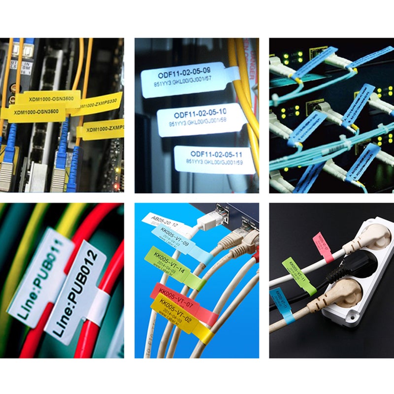 Cable Label Self-Adhesive Thermal Printing Sticker Paper Waterproof Oil-Proof Tear Label Tape for Cables Wires Jewelry for DP23 Series Thermal Printer Label Maker Machine, 1 Roll - Image 2
