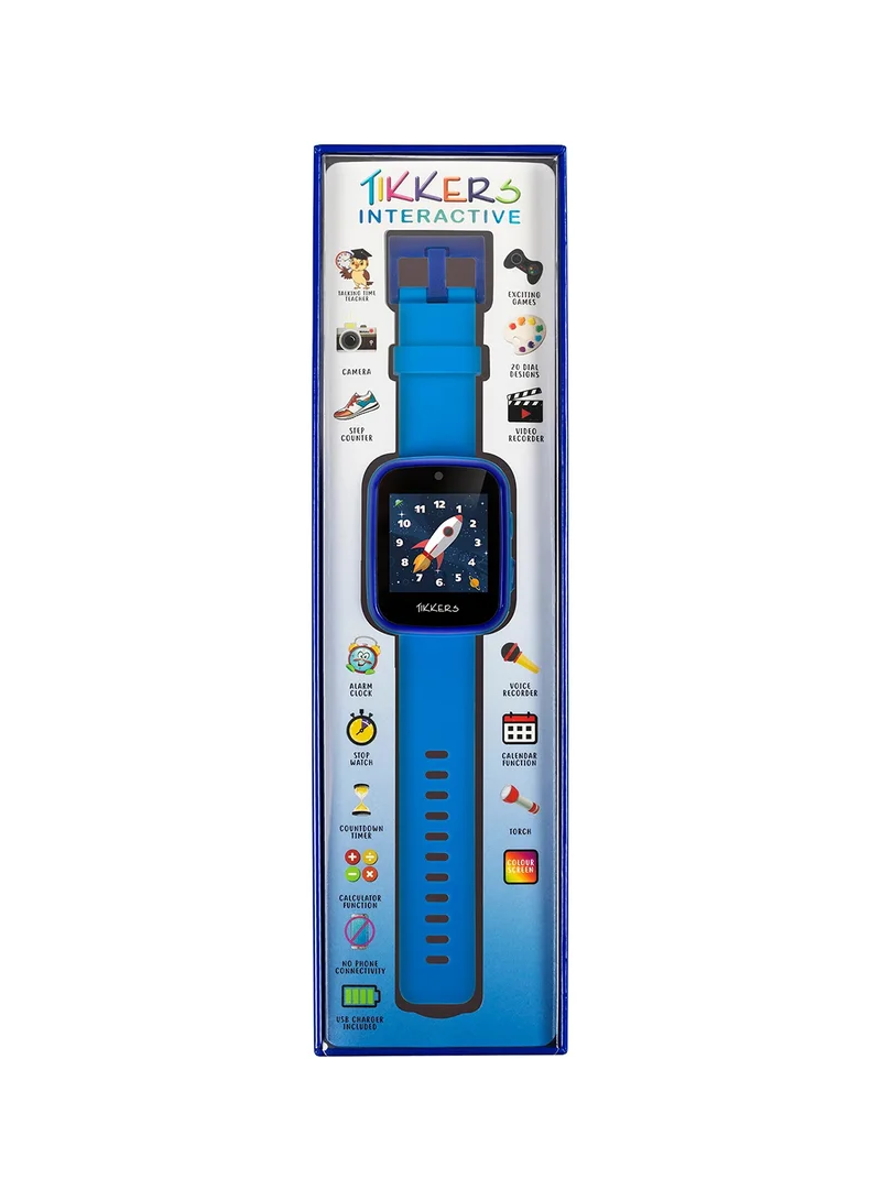 Tikkers Boy's Digital Square Shape Silicone Wrist Watch ATK1084BLUARG - 40 Mm