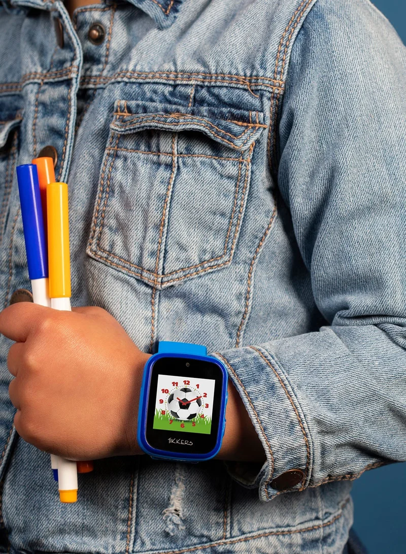 Tikkers Boy's Digital Square Shape Silicone Wrist Watch ATK1084BLUARG - 40 Mm
