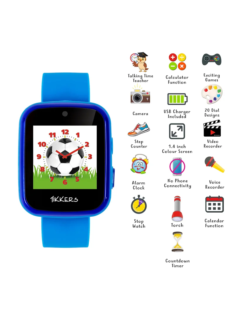 تيكرز Boy's Digital Square Shape Silicone Wrist Watch ATK1084BLUARG - 40 Mm