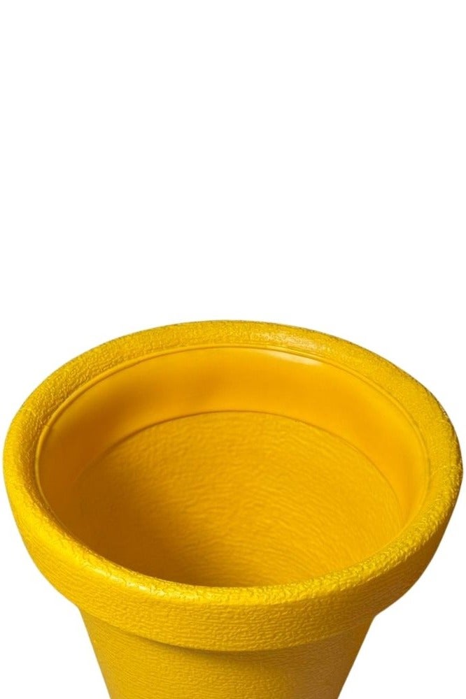 إس إن إتش وعاء زهور بلاستيكي متين - حاويات نباتات متعددة الاستخدامات للاستخدام الداخلي والخارجي، مثالي للاستخدام في البستنة والحضانة، مقاس صغير 16 بوصة - لون أصفر - Image 5