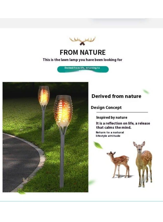 SISGL Upgraded 4Pack Torches, Solar Lights Outdoor, 33LED Solar Torch Lights With Dancing Flickering Flames, Waterproof Landscape Decoration Flame Lights For Garden Pathway Yard-Auto On/Off - Image 4