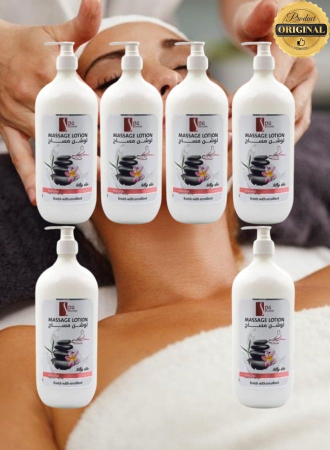 Spa System 6 Pieces Massage Lotion Natural Enrich With Emollient - Image 1