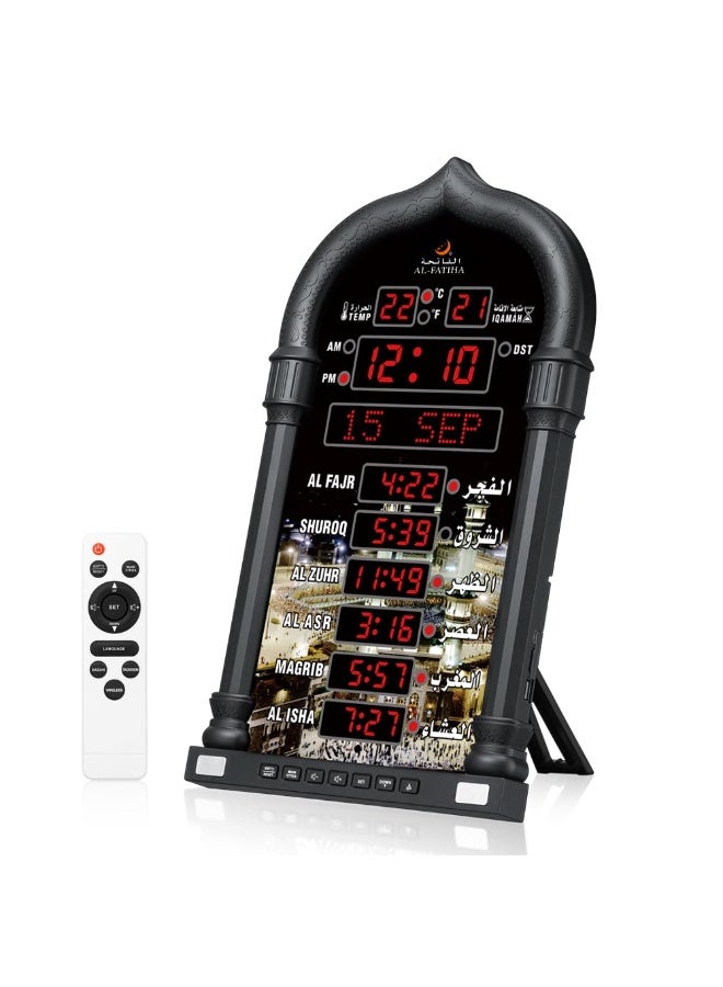 AL-FATIHA Azan Clock, LED Muslim Prayer Clock, Athan Wall Clock, Read Home/Office/Mosque Digital Azan Clock Home Decor - Image 2