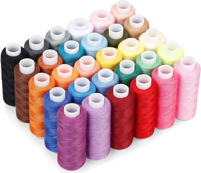 CiaraQ Sewing Threads Kits, 30 Colors Polyester 250 Yards Per Spools for Hand Sewing & Embroidery - Image 1