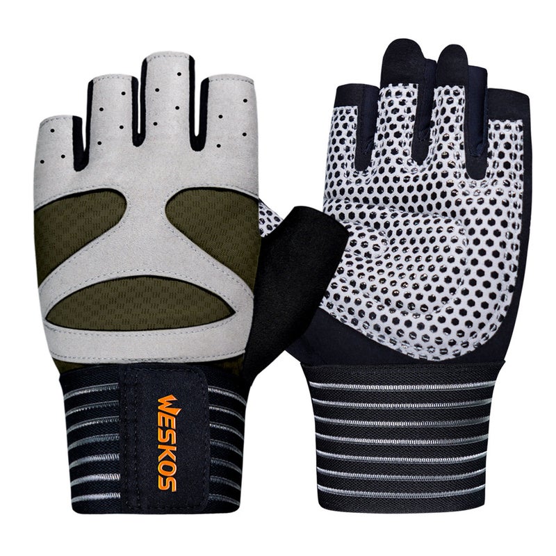 Sports Gloves With Air Cushion Anti Slip Wear Resistant Protection For Fitness Cycling And Outdoor Activities - Image 1
